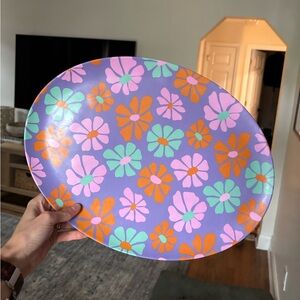 Target hippie fun floral BBQ serving tray never used